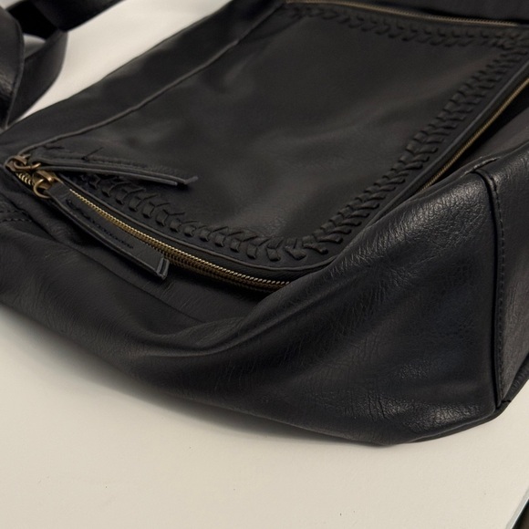 Black Faux Leather Crossbody Bag - Picture 2 of 12